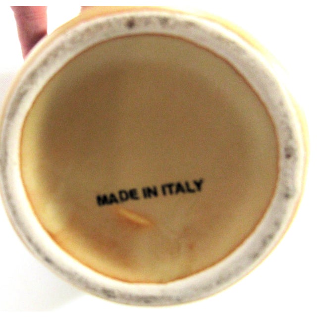 Vintage Rustic Italian Hand Painted Studio Pottery Vase For Sale - Image 12 of 12