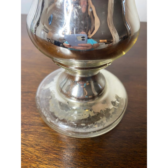 Antique Mercury Glass Vase For Sale In Baltimore - Image 6 of 7