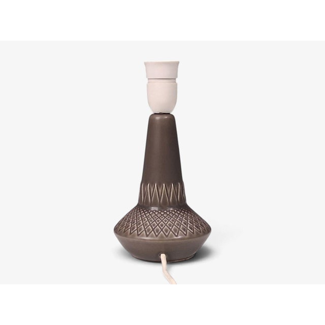 Brown 1960s Mid-Century Modern Einar Johansen, Table Lamp, Brown Stoneware For Sale - Image 8 of 10