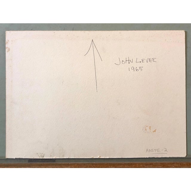 Abstract John Levee Abstract Expressionist Drawing, 1969 For Sale - Image 3 of 12
