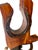 Brown Vintage Western Folk Art Cowboy Boot Coin Bank With Horseshoe & Brass Bell – Handcrafted Rustic For Sale - Image 8 of 11