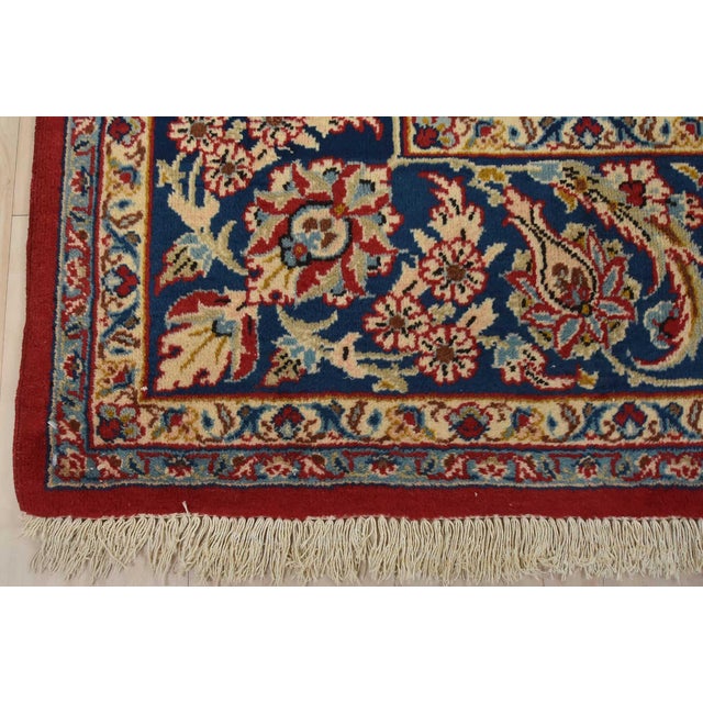 Najafabad Rug 7’8” X 10’11” Red Wool Vintage Traditional Hand-Knotted Carpet For Sale - Image 12 of 15