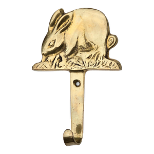 Vintage Solid Brass Rabbit Hook