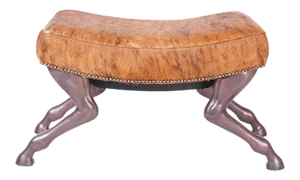 Horse Hide Bench by Theodore Alexander