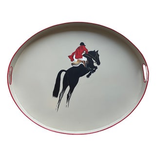 Jumping Horse Tole Tray For Sale