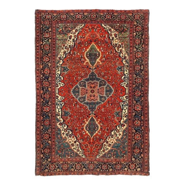 Early 18th Century Rust Antique Persain Farahan For Sale - Image 4 of 4