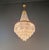 1920s Antique Crystal Basket Chandelier Empire Style Brass 4 Lights Circa 1920 For Sale - Image 5 of 9