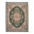1970s Vintage Persian Handmade Wool Cotton Green Area Rug For Sale