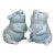 Mid-Century Celadon Ceramic Glazed Pig Figures - A Pair For Sale