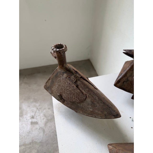 Brutalist Folk Art Bird Candlesticks, 1950s, Set of 3 For Sale - Image 17 of 18