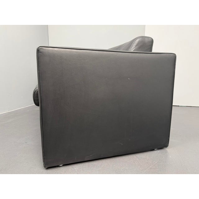1970s Two-Seater Leather Sofa by Jürgen Lange for Walter Knoll, Germany, 1970s For Sale - Image 5 of 13