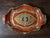 Vintage Orange & Gold Florentine Style Wooden Tray For Sale - Image 9 of 9