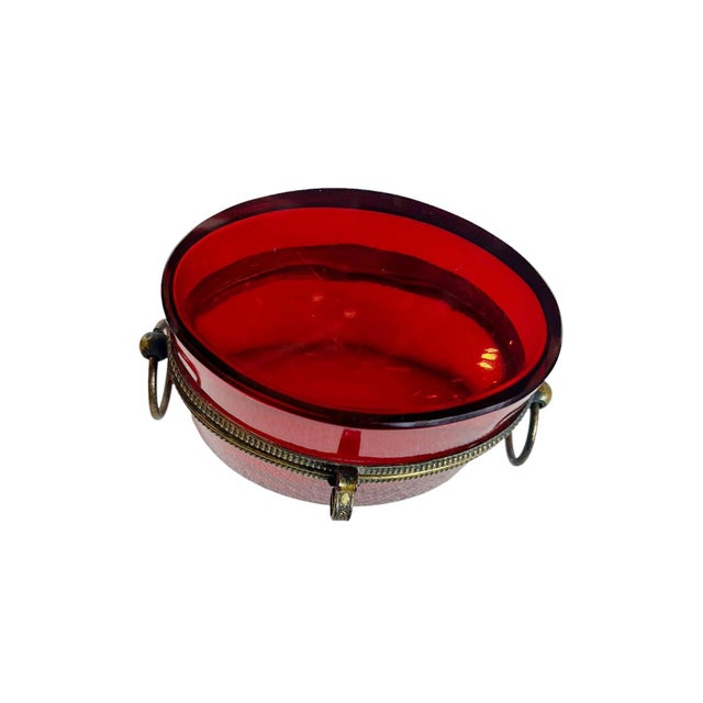 Red French Ruby Glass Box, Circa 1880 For Sale - Image 8 of 9