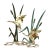 1970s Vintage Arts & Crafts Boho Chic Brass Ducks With Verdigris Bronze Cat Tails Wall Sculptural Object. For Sale
