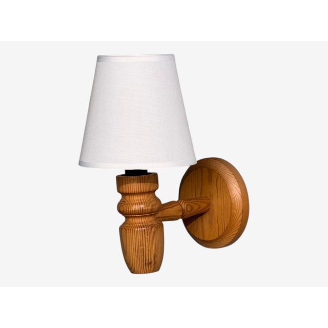 1960s Magnafon Belysning Aps, Danish Modern, Wall Sconce, Pine, Denmark, 1960s For Sale - Image 5 of 10