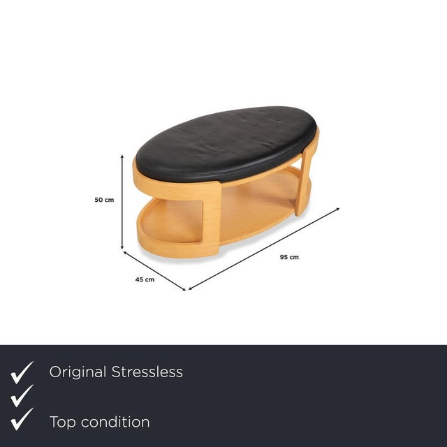 This ottoman from Stressless' "Arion" series is the unsung hero of your living room, ingeniously combining two functions....