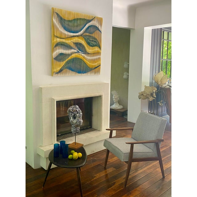 Feuille, 2023, Acrylic & Textile Artwork For Sale - Image 9 of 11