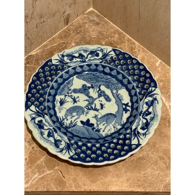 Vintage Signed Blue & White Plate For Sale In Palm Springs - Image 6 of 9