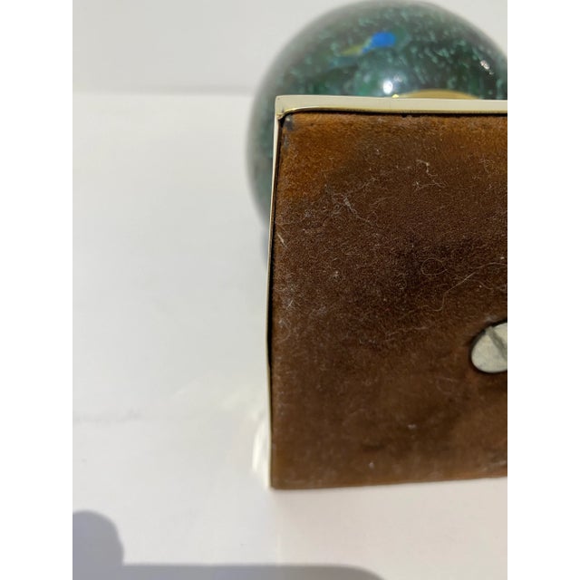 Green Porcelain Egg Brass Stand For Sale - Image 11 of 13