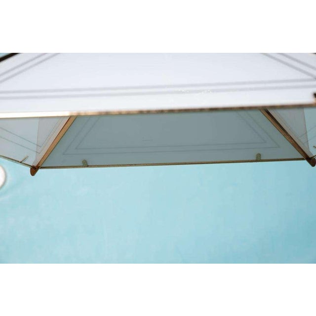 Vintage Regency Brass & Glass Pendant For Sale - Image 15 of 18