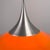 Metal Space Age Orange Tulip Pendant Lamp in Glass from Doria, Germany, 1970s For Sale - Image 7 of 9