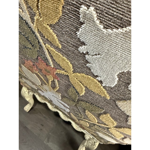 Victorian Vintage Louis XV Style French Provincial Lounge Chairs & Ottomans – Shelby Williams Cabriole Leg Set of 4 For Sale - Image 3 of 12