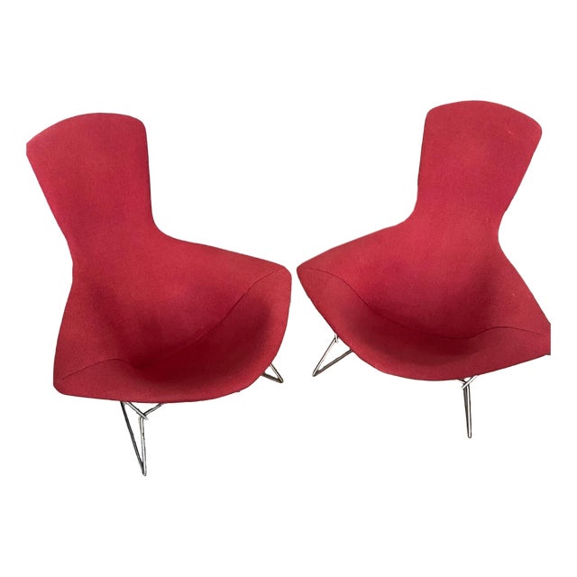 Bertoia Bird Chairs by Harry Bertoia for Knoll International, 1970s, Set of 2 For Sale