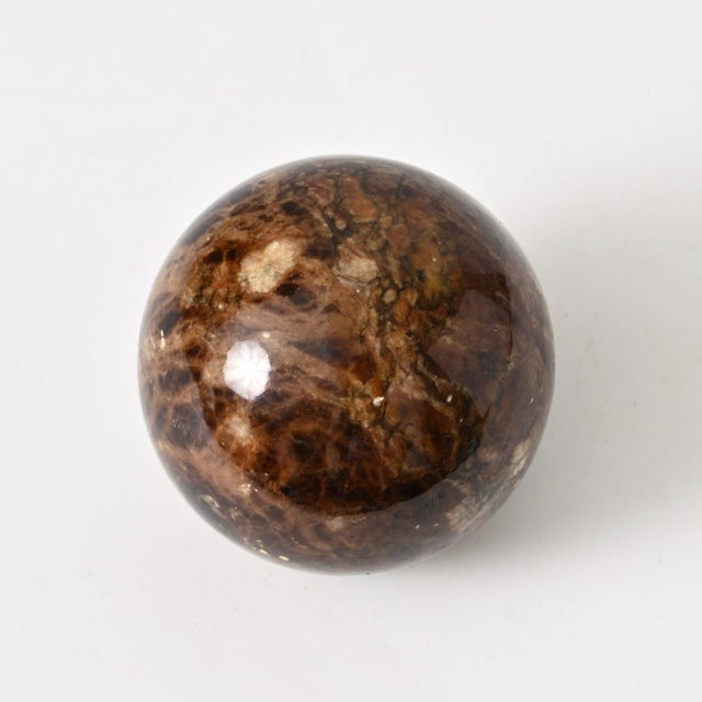 Brown Alabaster Paperweight from BB Italy, 1960s For Sale - Image 6 of 8