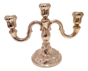 Antique Rococo Silver-Plated Candleholder, 1900s