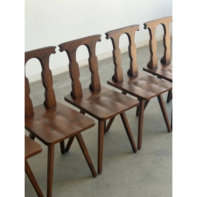 Antique Carved Oak Revival Dining Chairs — Set of 6 For Sale - Image 14 of 18