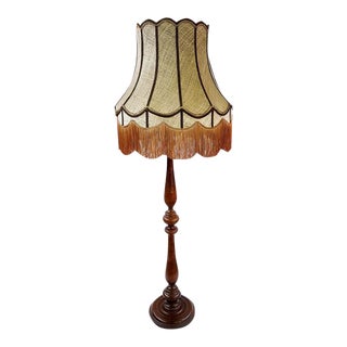 Vintage French Wooden Floor Lamp For Sale