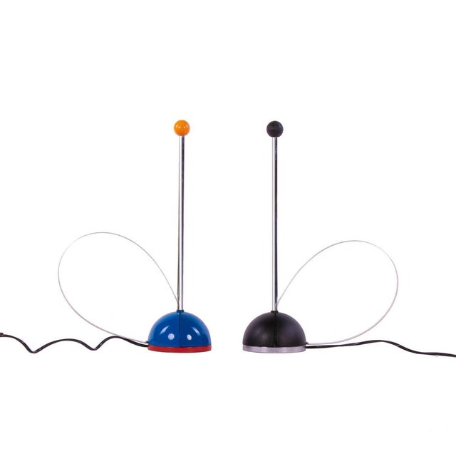 Postmodern Desk Lamps by Siggi Fischer for Thomas Schulte Designmanufaktur Leverkusen, Set of 2 For Sale - Image 4 of 11