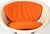 Vintage Small Fiberglass Armchair in Metal and Textile, Italy, 1970s For Sale - Image 3 of 5