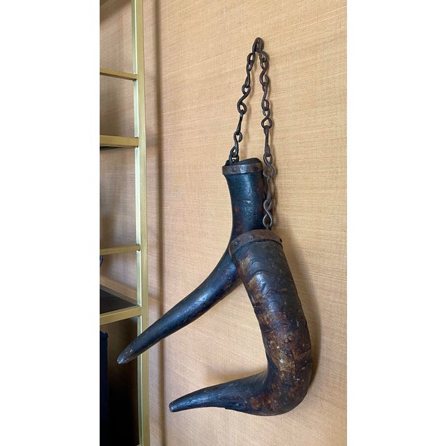 Primitive Antique Americana Wagon Wheel Grease Horns For Sale In Los Angeles - Image 6 of 9