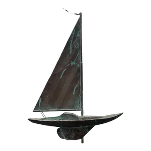 Antique New England Copper Sailboat Weathervane