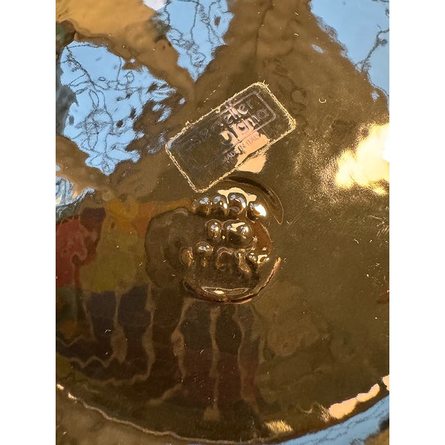 Vintage Italian Taste Setter Sigma Hand-Painted Tiger Face Ceramic Bowl/Sculptural Dish For Sale In Seattle - Image 6 of 10