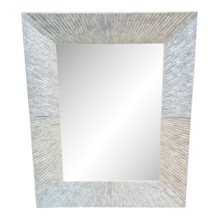 Pottery Barn Capiz Rectangular Wall Mirror For Sale