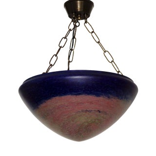 French Pate De Verre Glass Chandelier from Unbekannt, 1950s For Sale