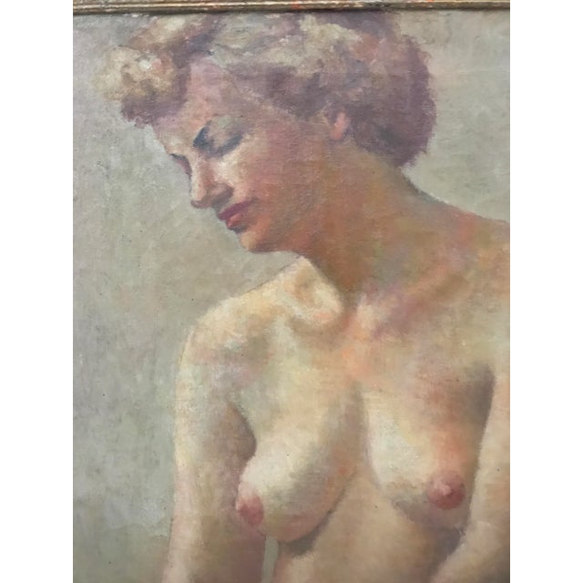 Early 20th Century Impressionist Female Nude Oil Painting C.1920 For Sale - Image 5 of 7