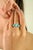 3.32 Ct Three Stone Turquoise Claw Set Engagement Ring in 14k Solid Gold Size 5 For Sale In New York - Image 6 of 13