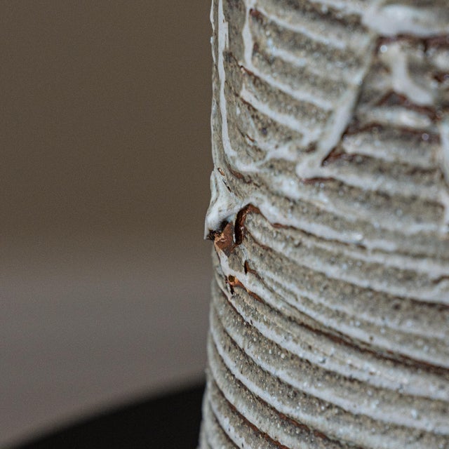 Gray 1960s Bob Kinzie Studio Pottery Table Lamp for Affiliated Craftsmen, Early Unsigned Example For Sale - Image 8 of 14