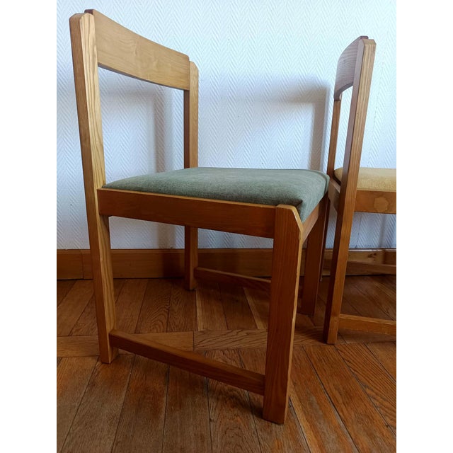 Scandinavian Chairs in Elm and Fabric, 1960s, Set of 6 For Sale - Image 10 of 15