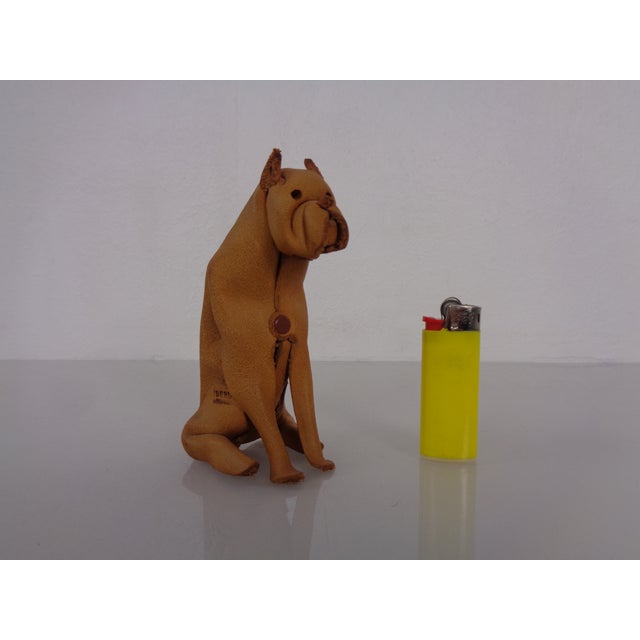 Handmade Leather Boxer Dog from Deru Wiesbaden, Germany, 1960s For Sale - Image 4 of 18