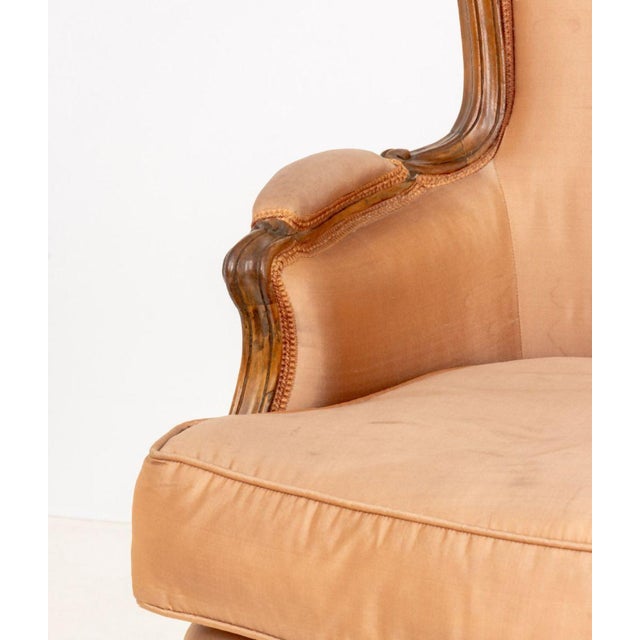 French Nicolas Foliot Louis XV Walnut Bergeres, Pair For Sale - Image 3 of 7
