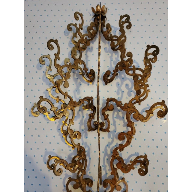 1950s Mid-Century Hollywood Regency Italian Large Sconces - a Pair For Sale - Image 5 of 6
