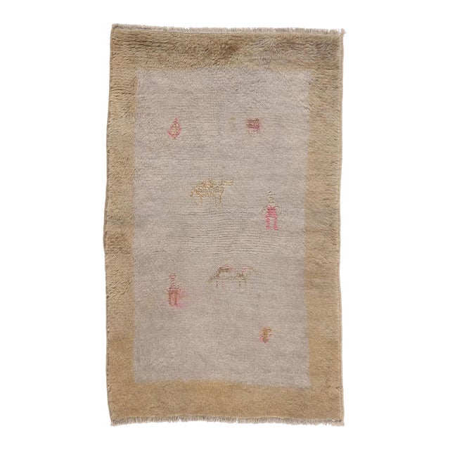 Vintage Turkish Tulu Rug, 02'07 X 04'02 For Sale