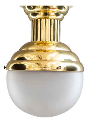 Art Deco Ceiling Lamp with Original Glass by Otto Prutscher, 1920s