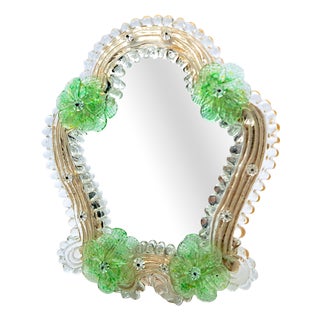 Murano Glass Table Mirror, 1970s For Sale