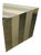 Paul Evans Style Mid-Century Modern Gold Cityscape Triangular End Side Table For Sale