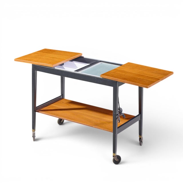 George Nelson for Herman Miller Mid Century Walnut Server Bar Cart For Sale - Image 9 of 11